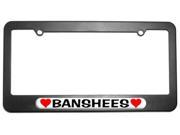 Banshees Love with Hearts License Plate Tag Frame