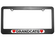 Grandcats Love with Hearts License Plate Tag Frame