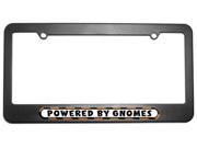 Powered By Gnomes License Plate Tag Frame