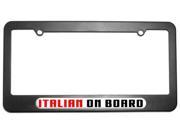 Italian On Board Italy License Plate Tag Frame