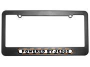Powered By Jesus License Plate Tag Frame