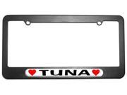 Tuna Love with Hearts License Plate Tag Frame