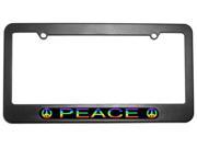 Peace Signs Rainbow License Plate Tag Frame