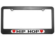 Hip Hop Love with Hearts License Plate Tag Frame