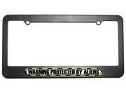 Protected By Aliens License Plate Tag Frame