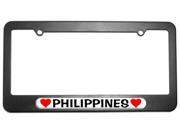 Philippines Love with Hearts License Plate Tag Frame