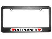 RC Planes Love with Hearts License Plate Tag Frame