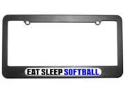 Eat Sleep Softball License Plate Tag Frame