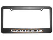 Powered By Vegetable Oil License Plate Tag Frame