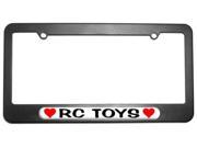 RC Toys Love with Hearts License Plate Tag Frame