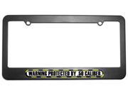 Protected By .50 Caliber License Plate Tag Frame