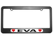 Eva Love with Hearts License Plate Tag Frame