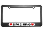Spiders Love with Hearts License Plate Tag Frame