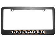 Powered By Godzilla License Plate Tag Frame