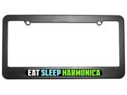 Eat Sleep Harmonica Music License Plate Tag Frame