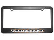 Powered By Butterflies License Plate Tag Frame