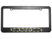 Protected By Handguns License Plate Tag Frame