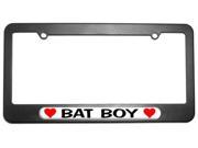 Bat Boy Love with Hearts License Plate Tag Frame