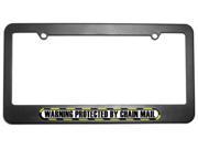 Protected By Chain Mail License Plate Tag Frame