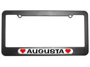 Augusta Love with Hearts License Plate Tag Frame