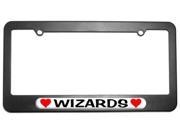 Wizards Love with Hearts License Plate Tag Frame