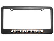 Powered By Guinea Pigs License Plate Tag Frame