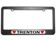 Trenton Love with Hearts License Plate Tag Frame