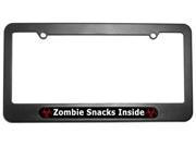 Zombie Snacks Inside Biohazard License Plate Tag Frame