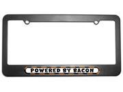 Powered By Bacon License Plate Tag Frame