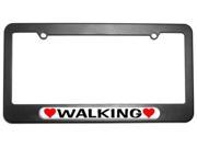 Walking Love with Hearts License Plate Tag Frame