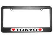 Tokyo Love with Hearts License Plate Tag Frame