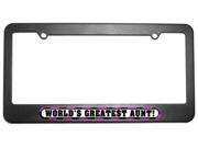 World s Greatest Aunt License Plate Tag Frame