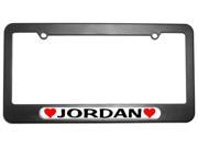 Jordan Love with Hearts License Plate Tag Frame