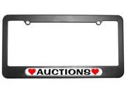 Auctions Love with Hearts License Plate Tag Frame