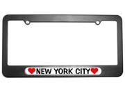 New York City Love with Hearts License Plate Tag Frame