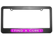 Find A Cure Breast Cancer Pink Ribbon License Plate Tag Frame