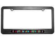 Autism Awareness Puzzle Ribbons License Plate Tag Frame