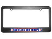 God Bless Our Troops License Plate Tag Frame