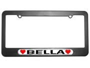 Bella Love with Hearts License Plate Tag Frame