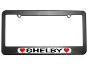 Shelby Love with Hearts License Plate Tag Frame