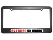 Austrian On Board License Plate Tag Frame