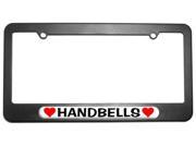 Handbells Love with Hearts License Plate Tag Frame