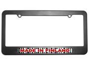 Made in Finland Barcode License Plate Tag Frame