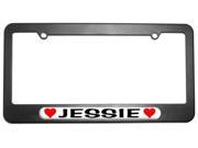 Jessie Love with Hearts License Plate Tag Frame
