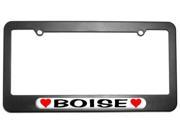 Boise Love with Hearts License Plate Tag Frame