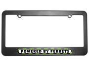 Powered By Ferrets License Plate Tag Frame