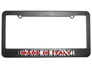 Made in Italy Barcode License Plate Tag Frame