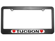 Tucson Love with Hearts License Plate Tag Frame