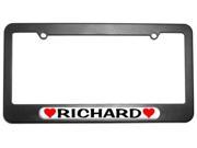 Richard Love with Hearts License Plate Tag Frame