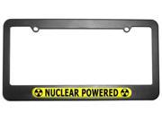 Nuclear Powered Black Yellow Radiation Biohazar License Plate Frame